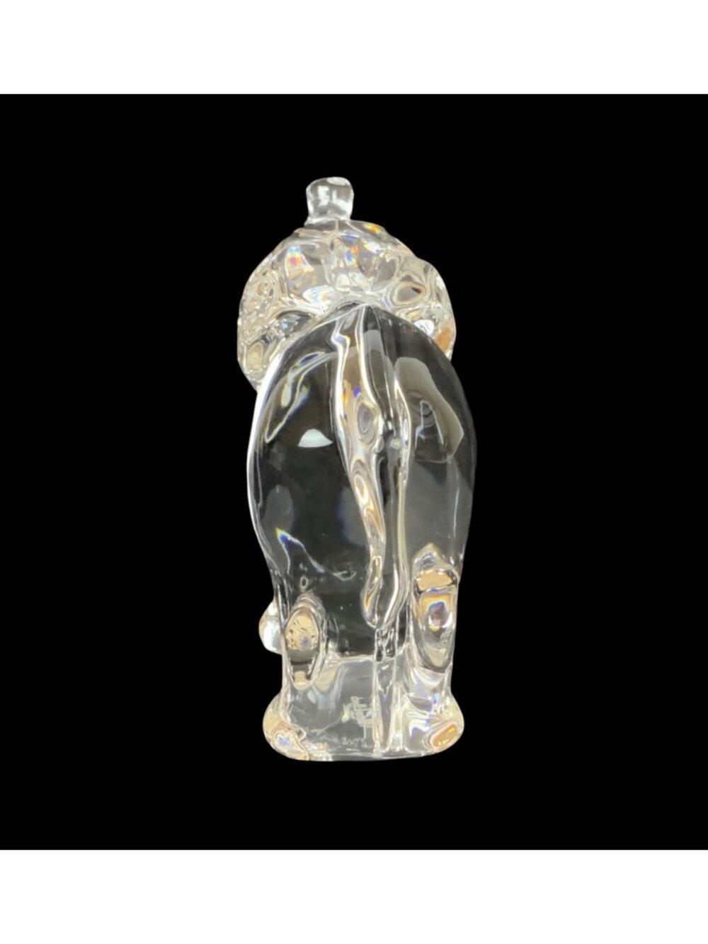Villeroy & Boch Crystal Elephant Figurine Clear Glass Collectible Decor Trunk Up - Picture 3 of 9